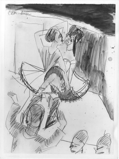 Dancing Couple in the Variety Show by Ernst Ludwig Kirchner